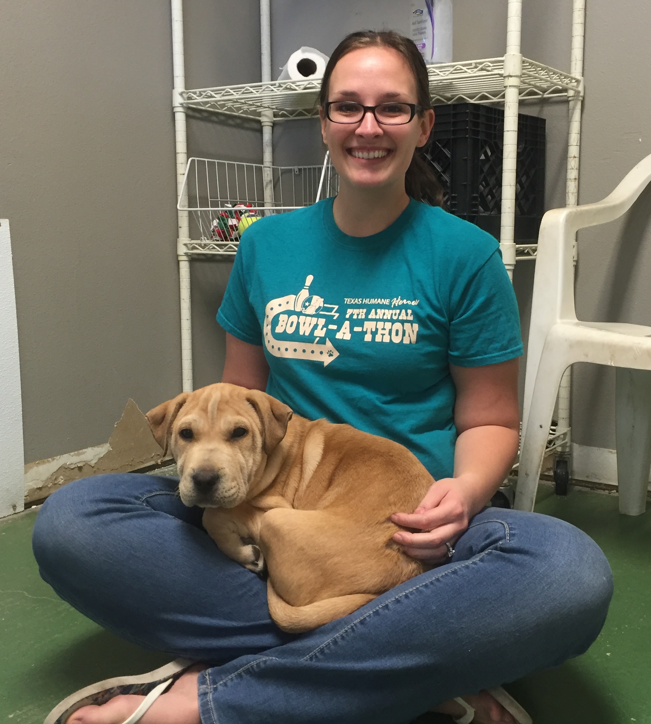 VolunteerMark Texas Humane Hero Christine Rankin with dog